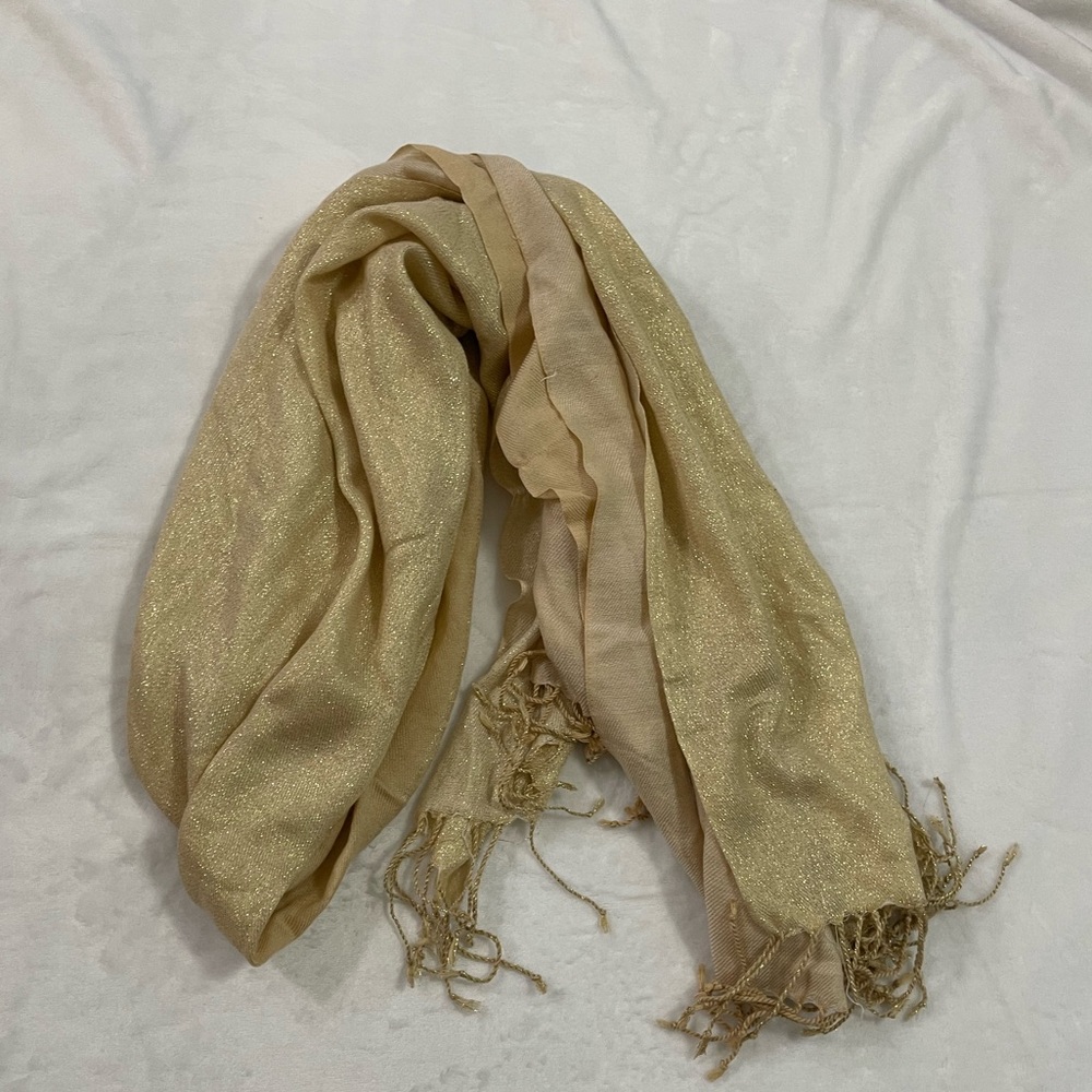 Gold sparkle scarf